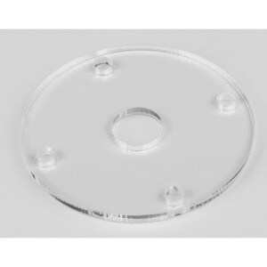 Clear Acrylic Mounting Plate for Metal Panel Mount DC Barrel Power Jacks